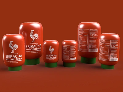 Huy Fong Sriracha Sauce bottle redesign branding design package redesign typography