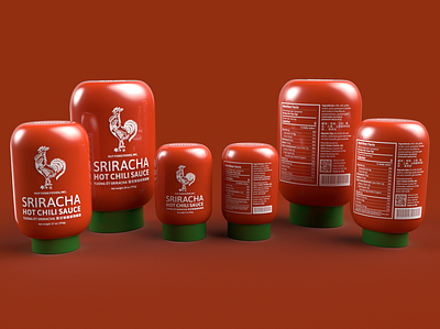 Huy Fong Sriracha Sauce bottle redesign branding design package redesign typography