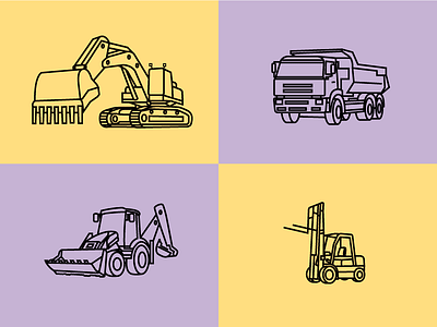 Transport and equipment icons