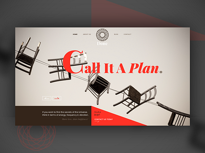 Some Creative Plan abstract art chairs dark diagonal explore landing love page red slider tones
