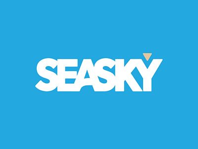Seasky branding design kite kitesurf logo logotype sea sky sport typography