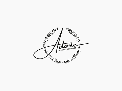 Adoree Nb branding essential oil logotype massage oil typography wellness