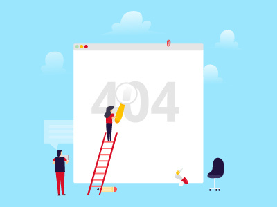 page not found 404 construction flat illustration page people ui under