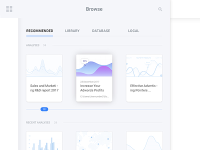 Browse browse browser cards chart layout minimalist minimalistic ui uiux ux