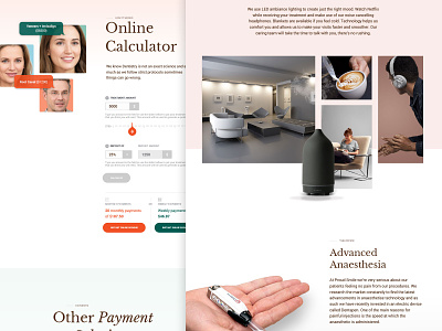 Landing pages for dental clinic