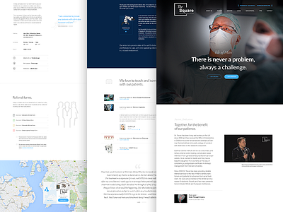 The Square clean dental dental office layout minimalistic website