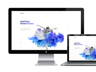 Pirouette - Dance Theme ballet clean clouds dance dancing design homepage landing page layout minimalistic theme word press