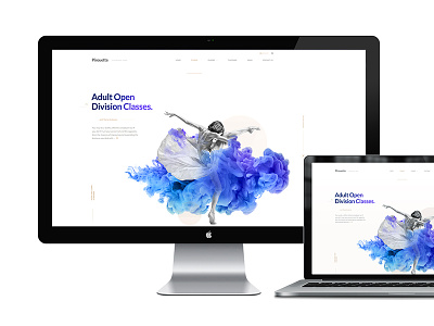 Pirouette - Dance Theme ballet clean clouds dance dancing design homepage landing page layout minimalistic theme word-press