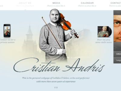 Cristian Andris music web webdesign