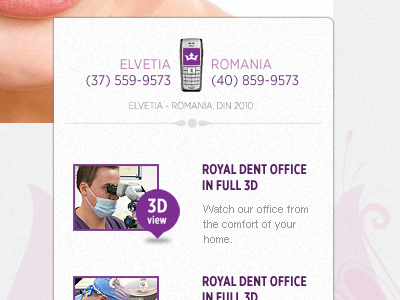 Royal Dent dental purple website