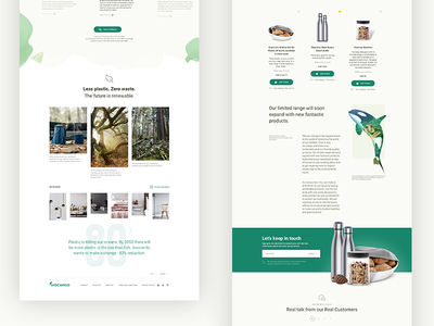 Avocango Homepage e shop ecology layout minimalist