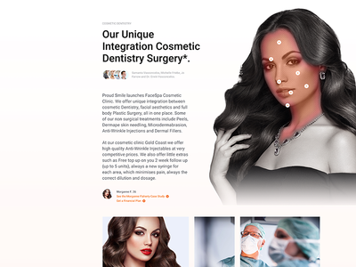 Dental Website /05 - work in progress dental face ui landing page layout