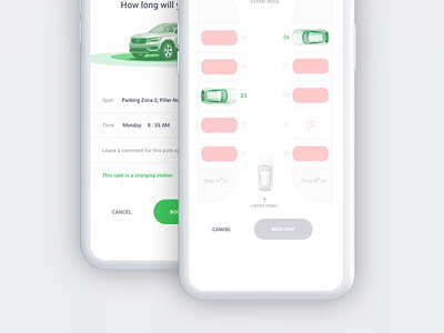 Parking App animation booking car parking interaction microinteraction mobile parking app parking lot