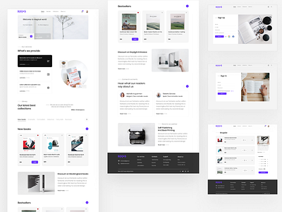 E-commerce web-site for Bookstore books concept design e commerce minimal ui ux uxui vector web design