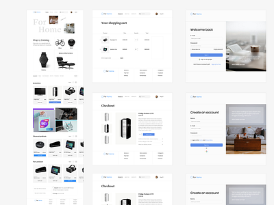 Concept design for e-commerce online marketplace minimal typography ui ux uxui vector