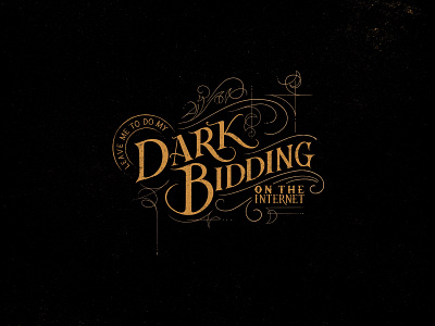 Dark Bidding design fan art graphic design hand lettering illustration lettering lettering practice typography what we do in the shadows