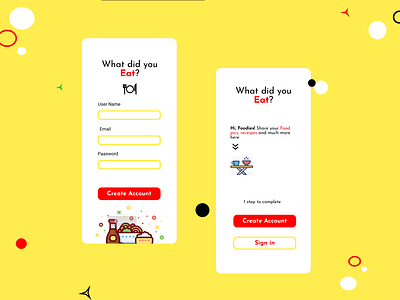 Sign up and design for an app