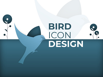 Bird Icon Design branding design graphic design illustration logo typography ui ui design ux vector