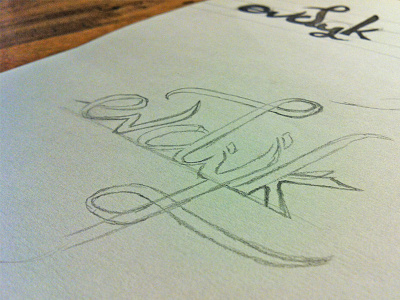 Logo EvDijk branding calligraphy drawing handmade kalligrafie lettering logo scetch