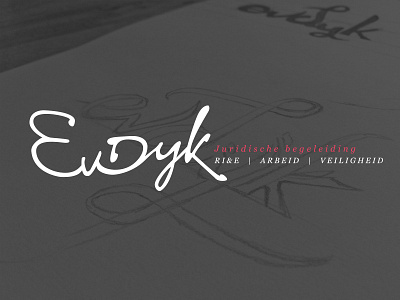 Logo evDijk branding dutch evdijk juridisch kalligrafie lettering logo sign typography