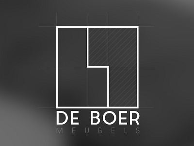 Logo de Boer Meubels architecture black branding clean furniture lines logo minimal sketch white