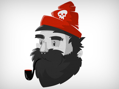 Pipe beard bkopf head illustration pipe vector
