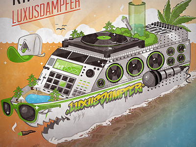 Luxusdampfer bkopf cover hiphop keil king rap ship weed