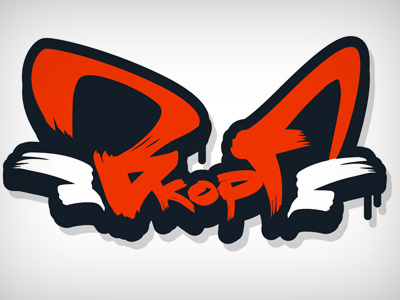 Logo bkopf graffiti orange style tag typography