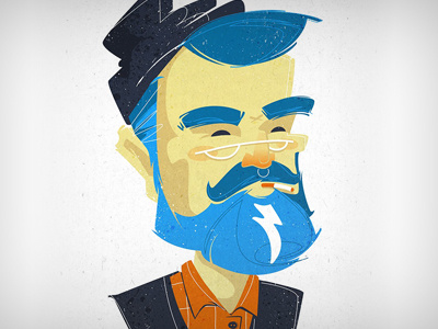 Head bearded bkopf head illustration