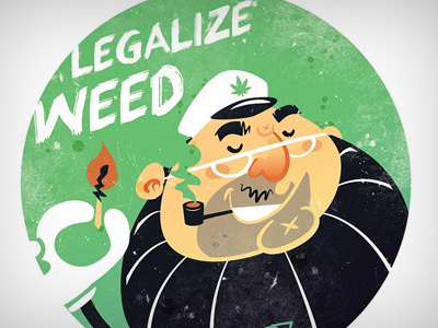 Legalize weed beard bkopf illustration legalize weed