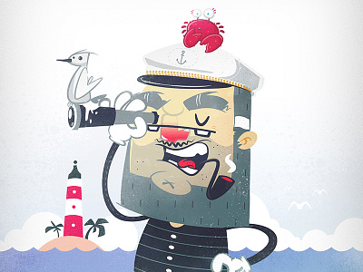 Seaman bkopf character illustration seaman