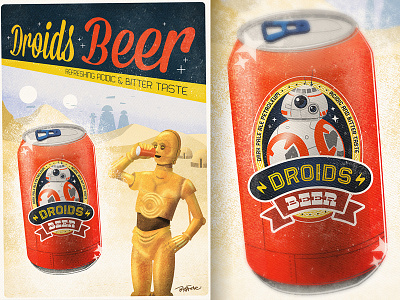 Droids Beer beer bkopf character fanart scify starwars