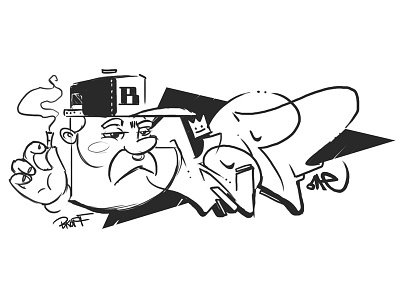 Graffiti Sketch bkopf bkopfone character doodle graffiti sketch