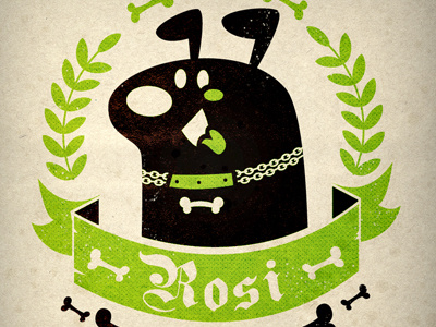 Rosi bkopf dog illustration rosi