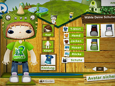 Zambo.ch avatar children creator gosub kids kinderfernsehen schweiz tv website zambo