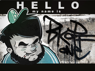Hello My Name Is bkopf bkopfon graffiti hello is my name raw sticker street streetart