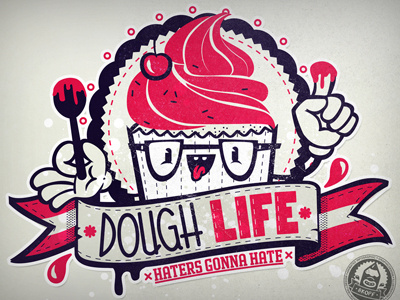 Doughlife bkopf bkopfone candy dough food gonna hate haters illustration life nerd pink suggar sweets thug
