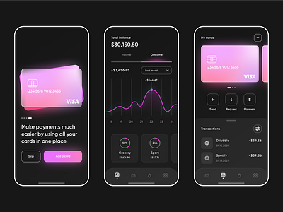 Finance app android bank banking banking app chart design exploration finance finance app fintech mobile mobile app money money app ois ui ui design ux wallet wallet app