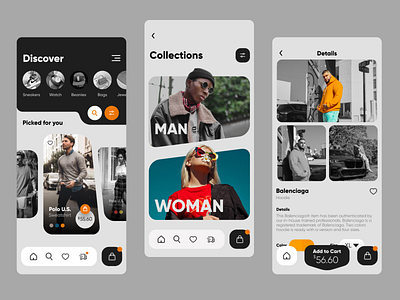 E-Commerce App - Mobile App app branding clothes concept design details e commerce ecommerce explore fashion mobile mobileapp ui user experience user interface ux