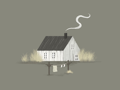 Little White Dreamhouse home house illustration photoshop watercolor