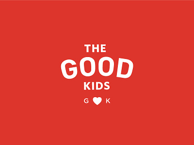 The Good Kids Mark v2 gotham heart logo wordmark