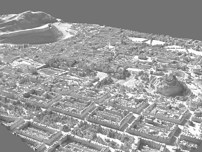 Edinburgh, Lidar Portrait edinburgh illustration lidar