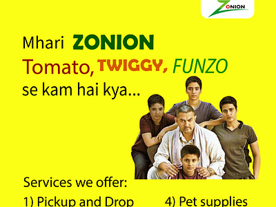 Zonion services in Siliguri branding graphic design