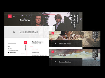 Archivio Michelangelo Antonioni — Headers and menu