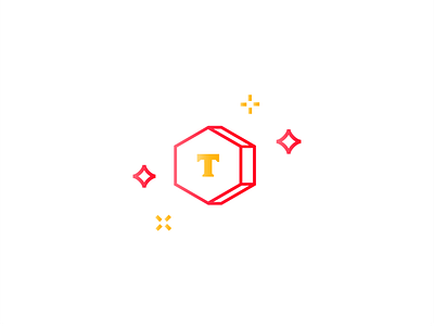Taste token design gradient icon illustration logo symbol token vector