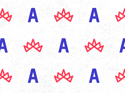 A pattern a agave crown grain letter logo pattern texture vector