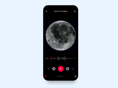 Moon Music Player app clean interface music music app music art music player muzli player player ui product ui ui ux uidesign ux