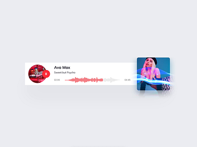 Music Player Ava Max animation app app design ava max clean colors design digital framer minimal music player principle principleapp round shadow sounds sweet