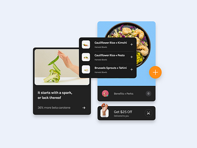 Harvest Bowls bowl bowls clean design food food and drink food app food illustration foodie mobile muzli ui ux web