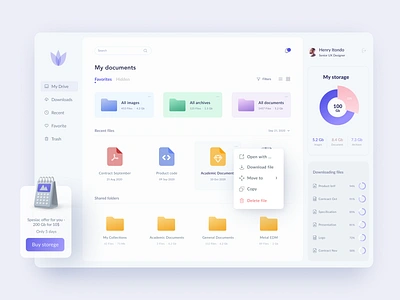 Disk Drive app app clean design interface logo minimal product ui ux